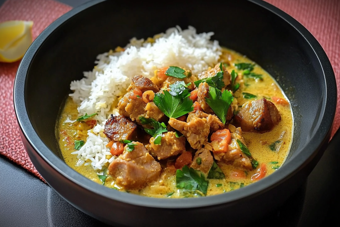 Curry wieprzowe z kokosem