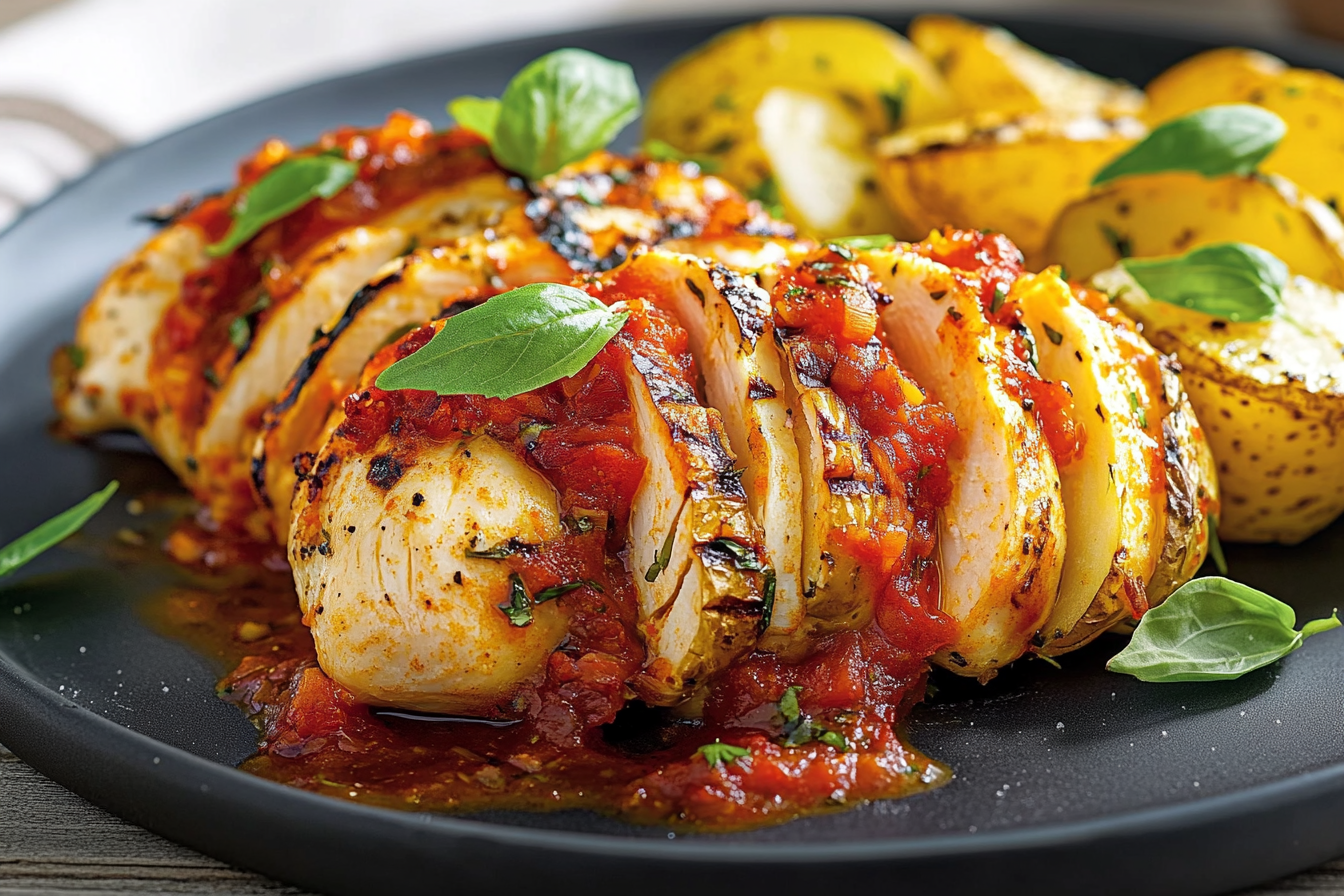 Kurczak Hasselback po włosku