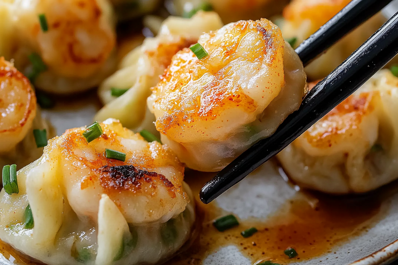 Pierogi z krewetkami i szczypiorkiem