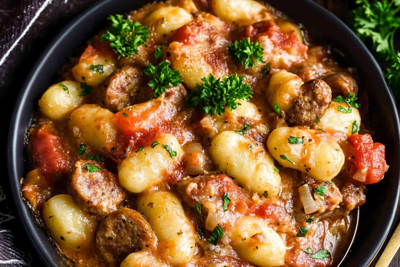 Serowe Gnocchi z Kiełbasą