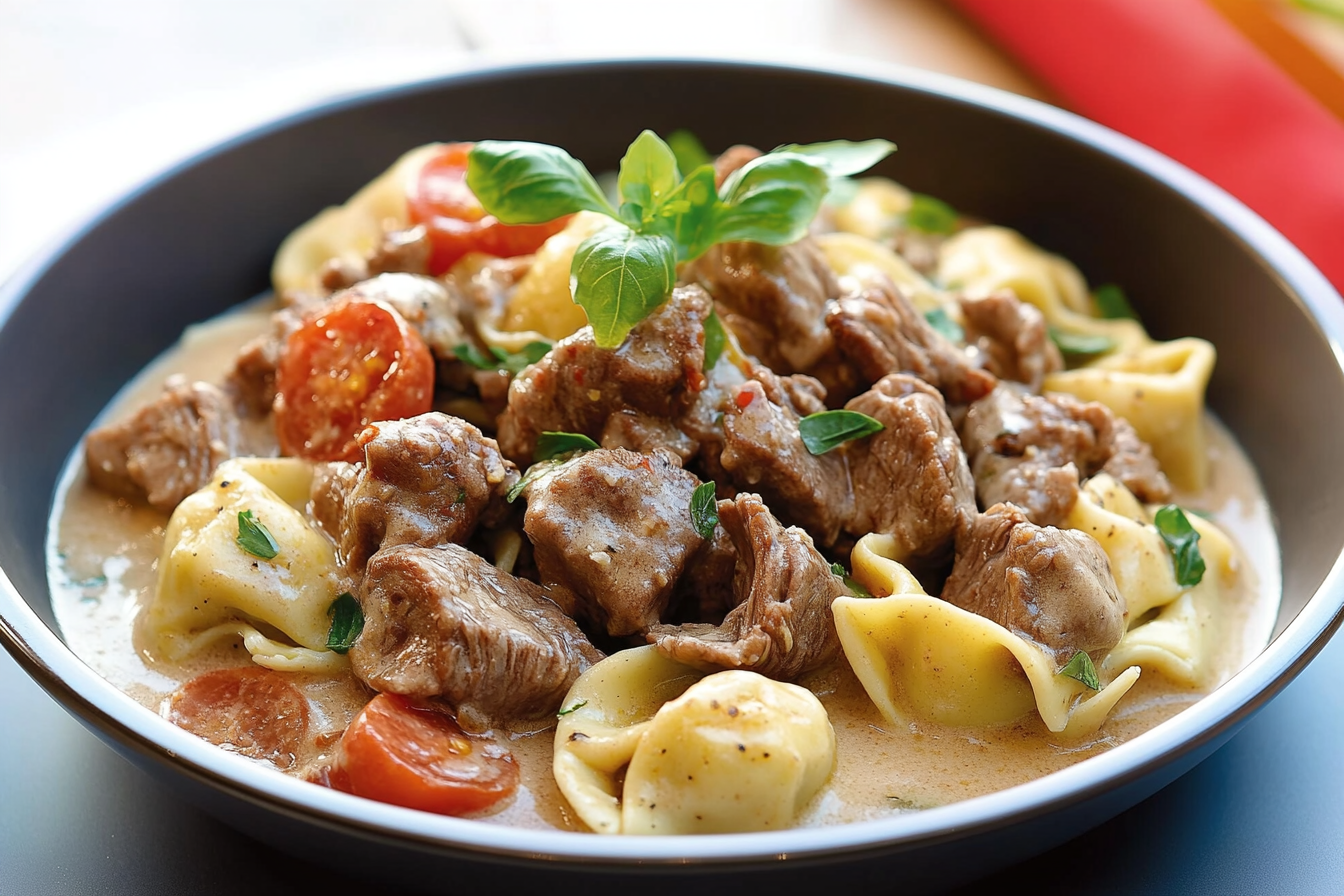 Tortellini wołowe z fondue