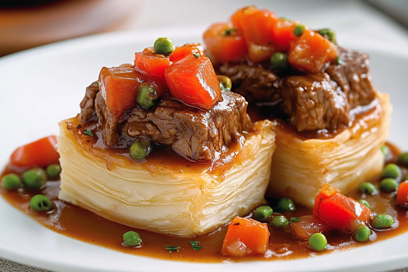 Vol-au-vent wołowy z sosem
