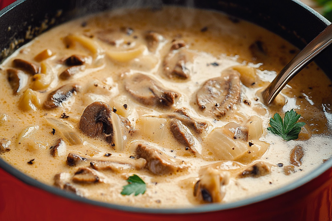 Zupa Stroganow z Wołowiny
