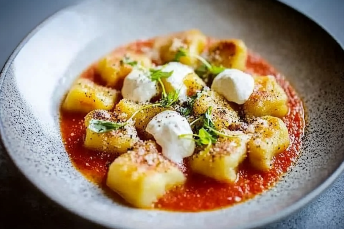 Gnocchi z kremem z papryki