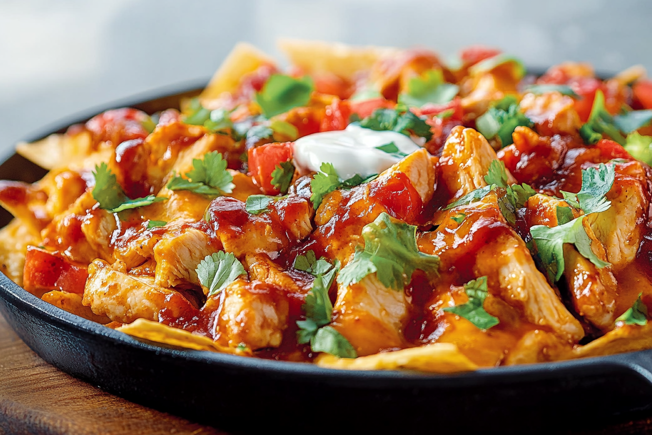 Nachos z kurczakiem BBQ