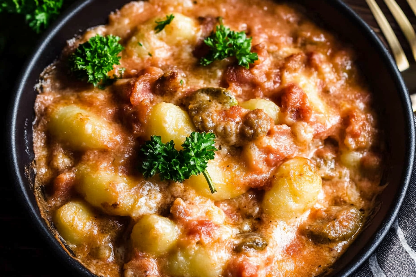 Serowe Gnocchi z Kiełbasą