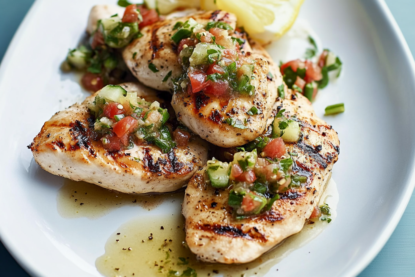 Grillowany kurczak z sosem cytrynowym