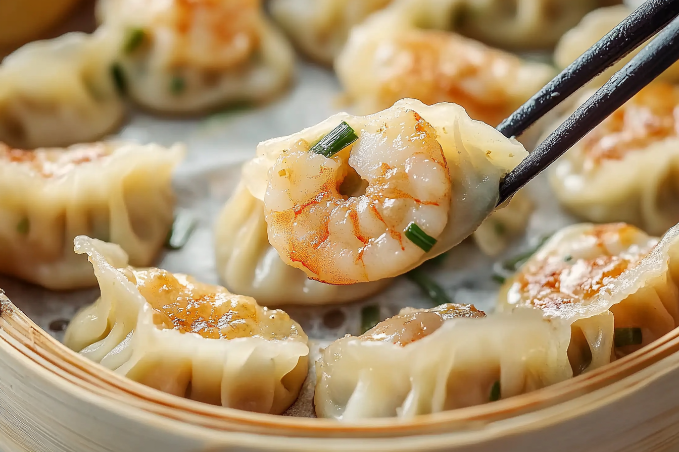 Pierogi z krewetkami i szczypiorkiem