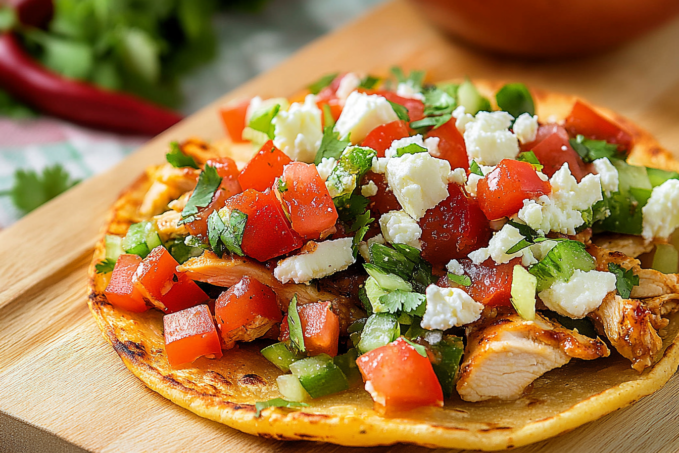 Tostadas z kurczakiem barbecue