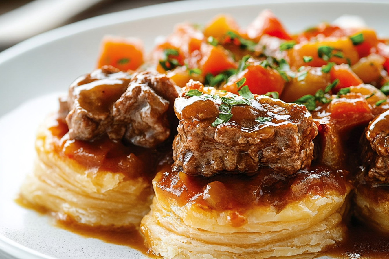 Vol-au-vent wołowy z sosem