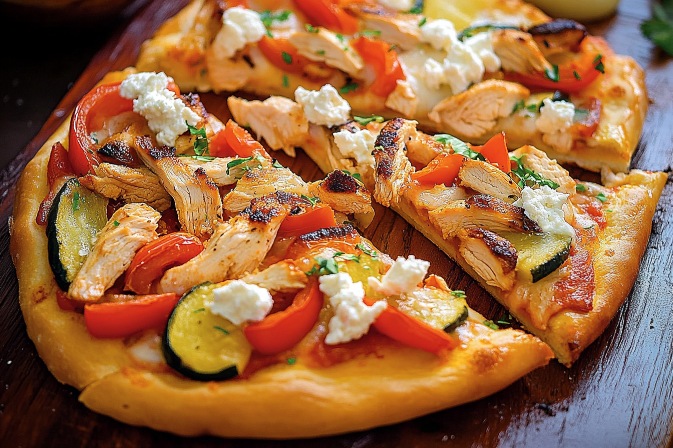 Pizza z kurczakiem shish taouk