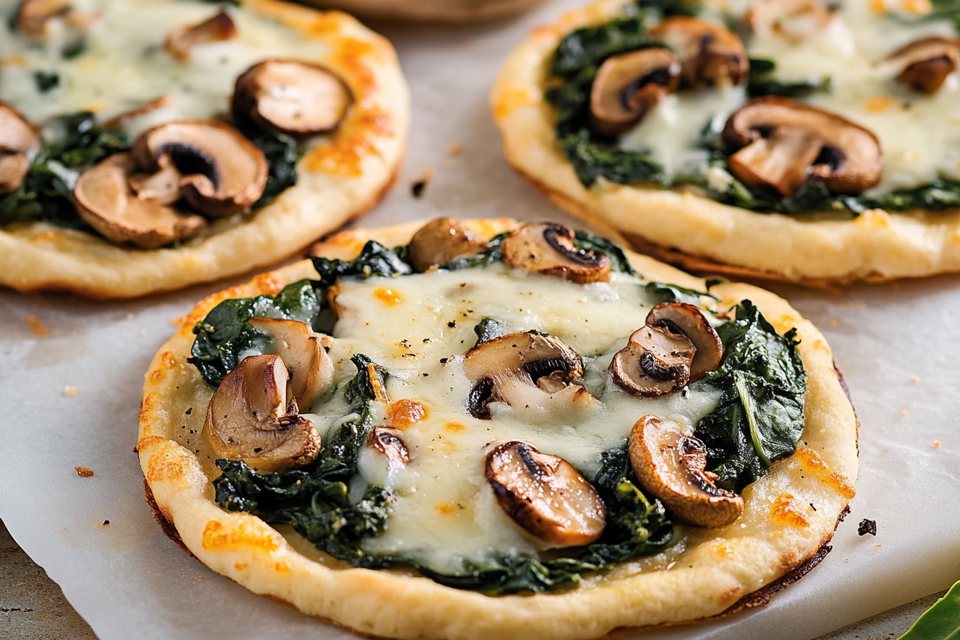 Pizza ze szpinakiem i serem