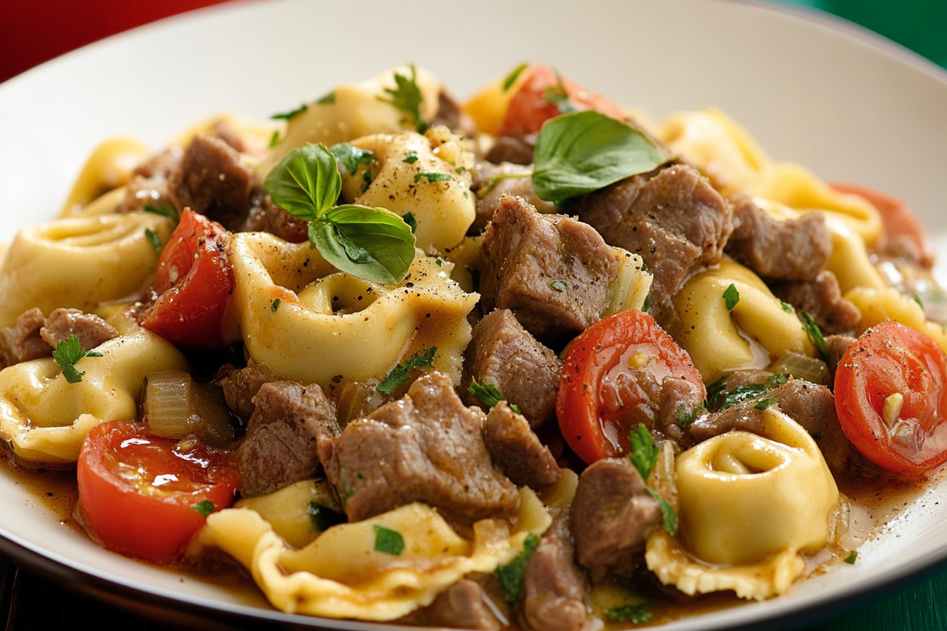 Tortellini wołowe z fondue