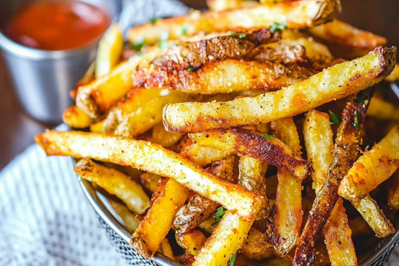 Frytki domowe w frytkownicy