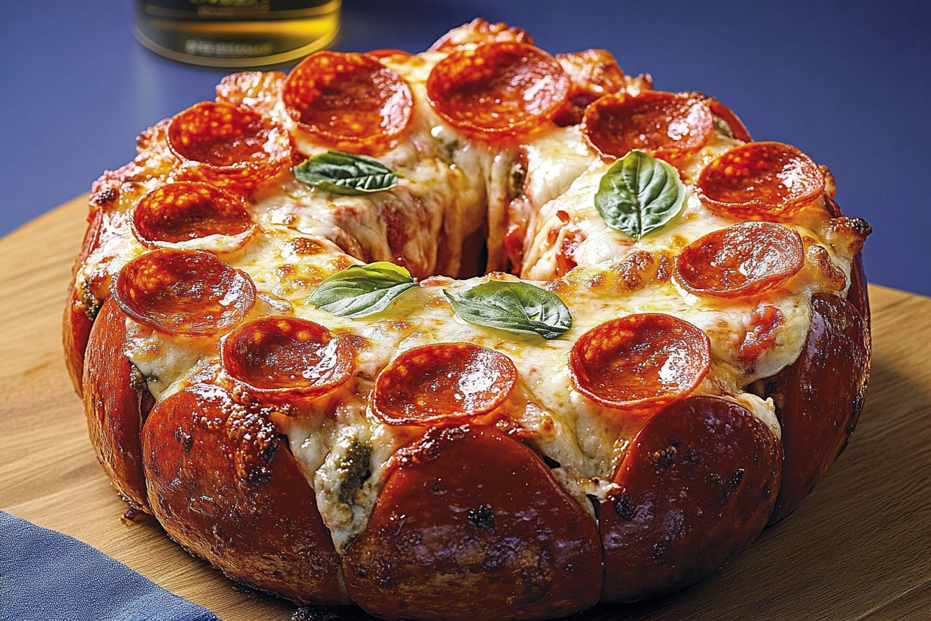 Korona pizzy z pepperoni