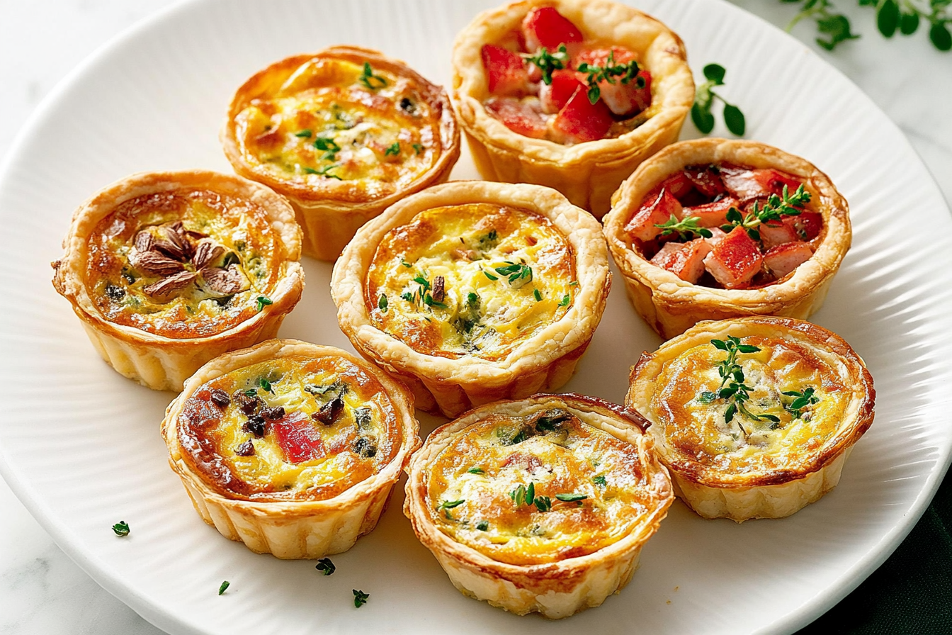 Mini quiche w trzech smakach