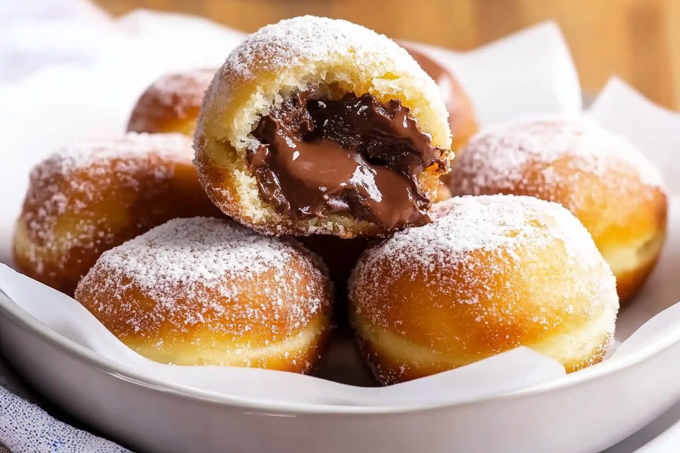 Pączki czekoladowe z nadzieniem