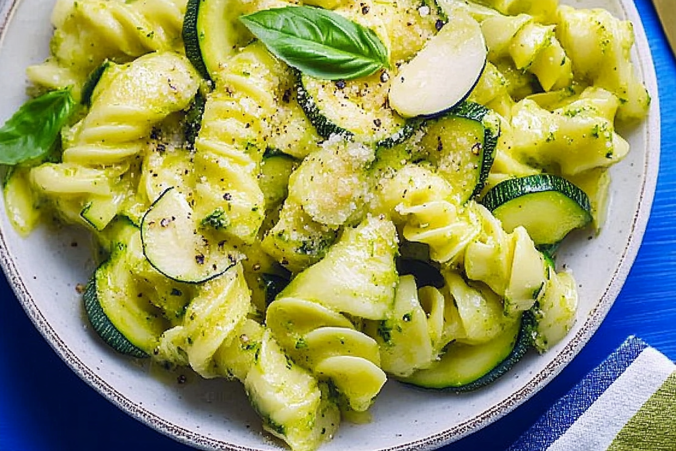 Torsades à la crème de courgette