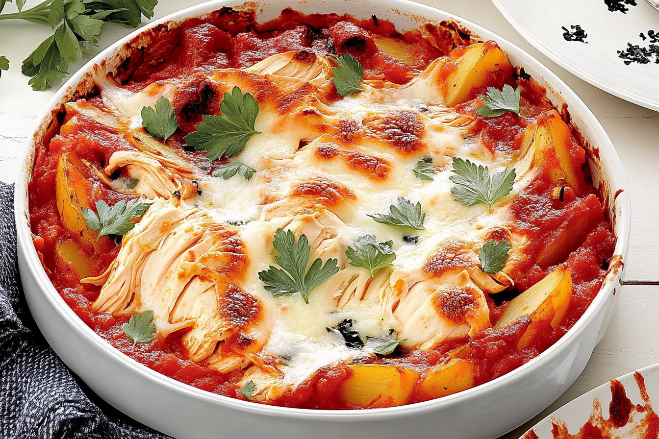 Gratin z kurczaka i ziemniaków
