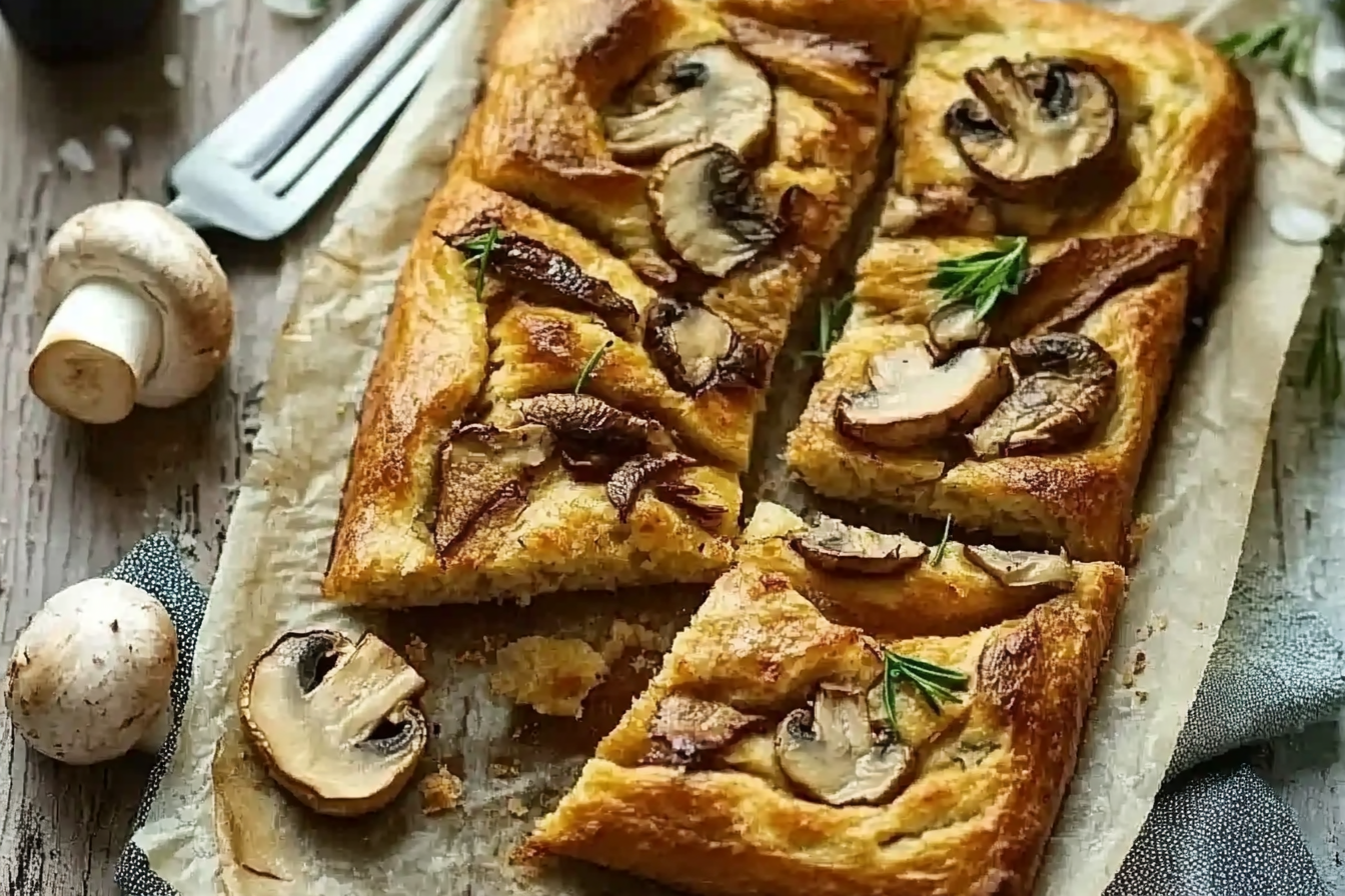 Focaccia z pleurotkami