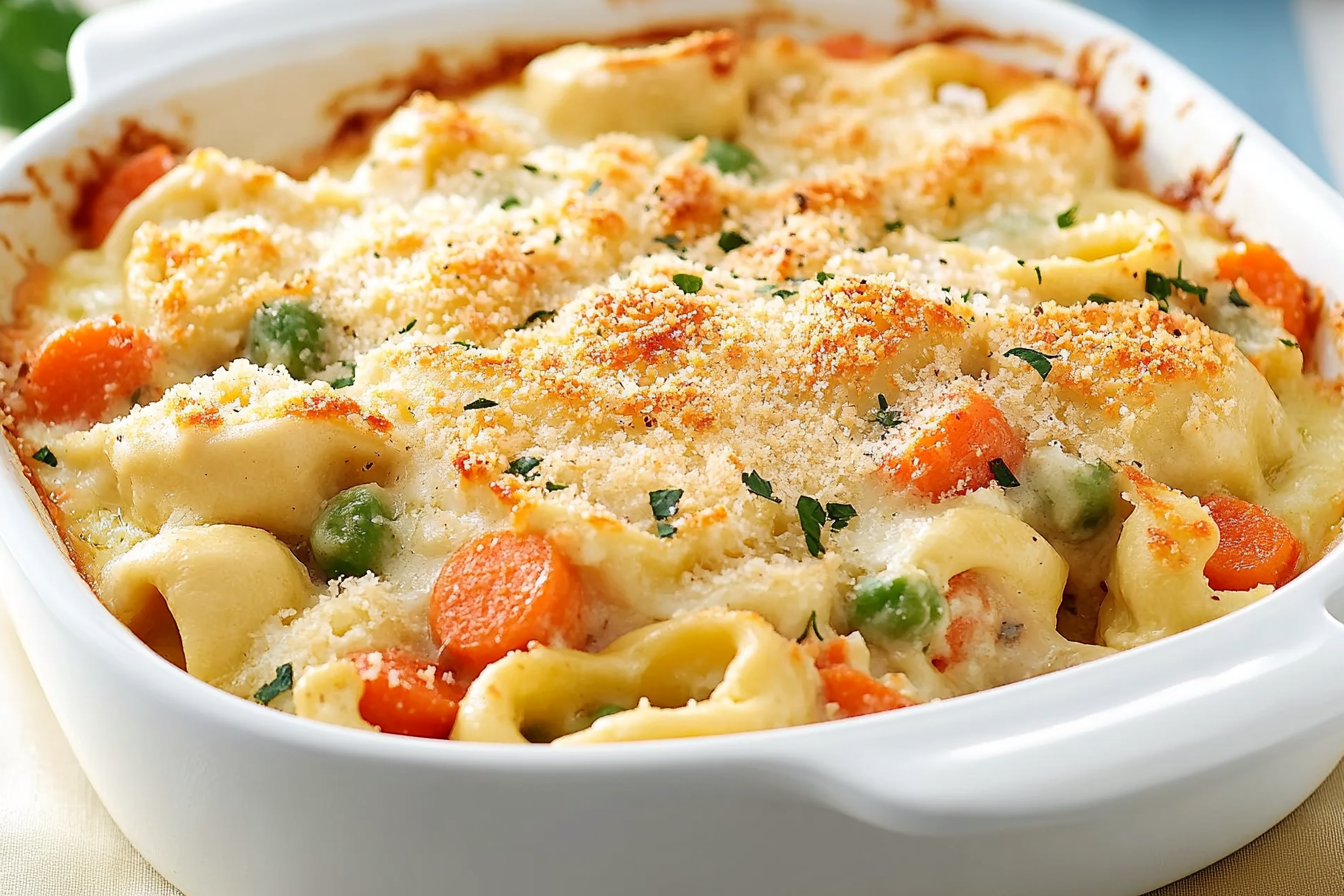 Gratyn z tortellini i warzywami