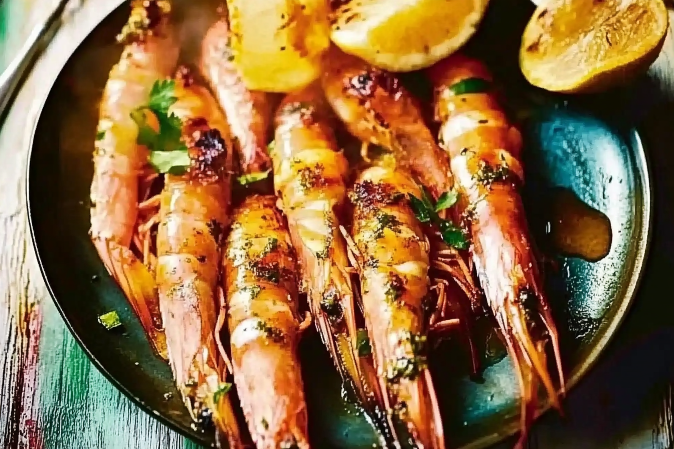 Krewetki w marynacie z pastis