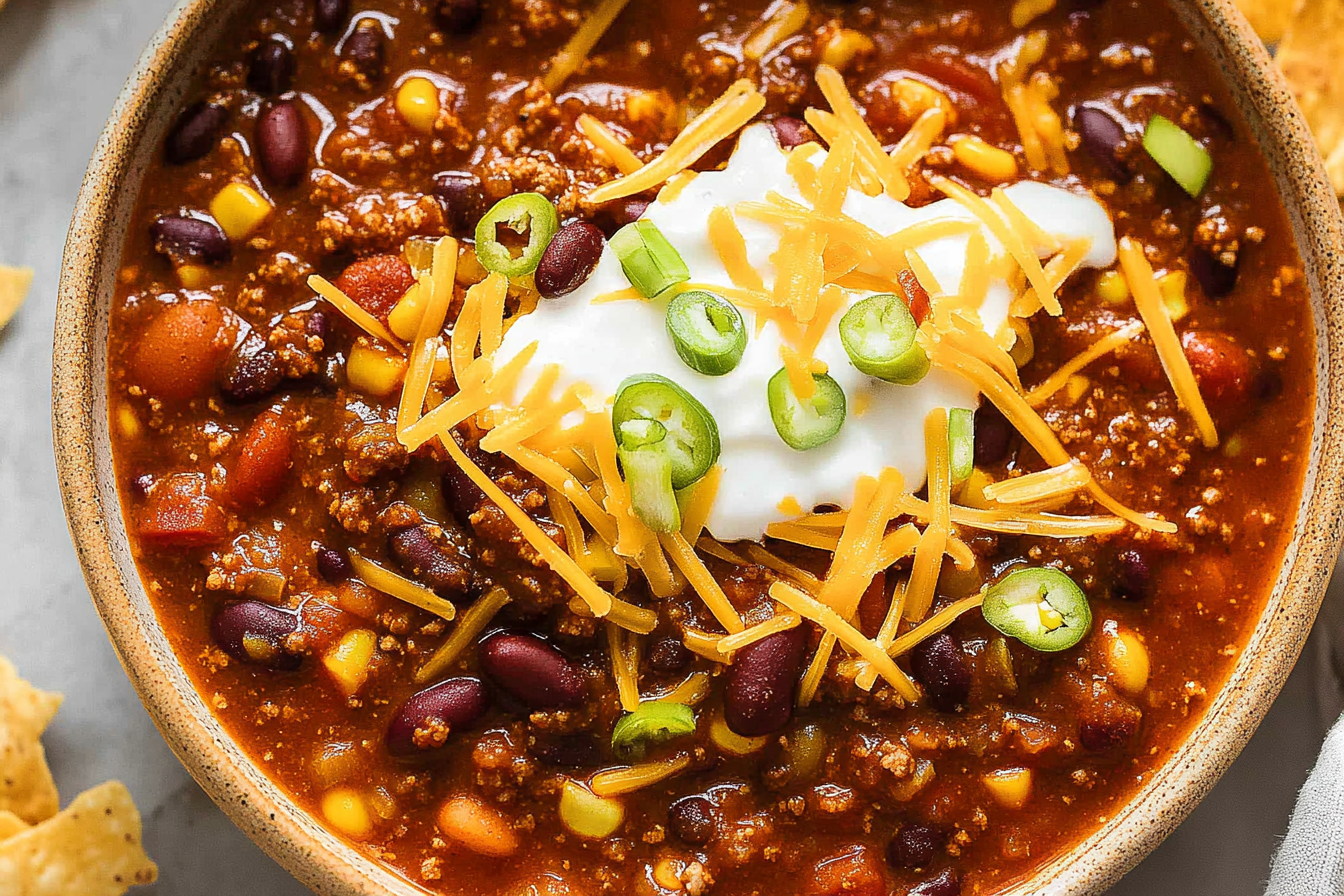 Łatwe chili z fasolą
