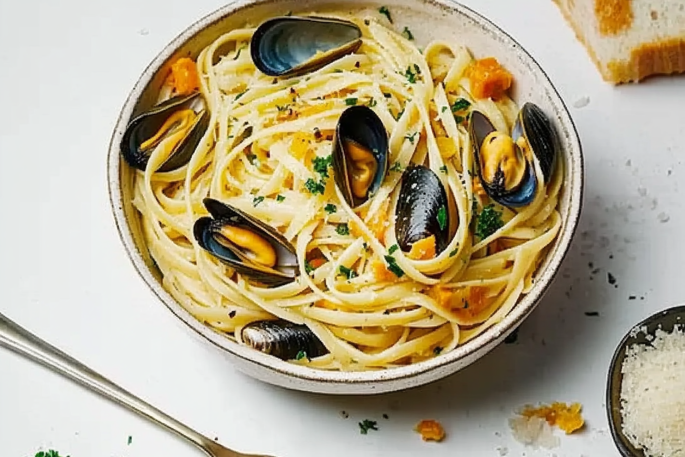 Linguine z małżami po włosku
