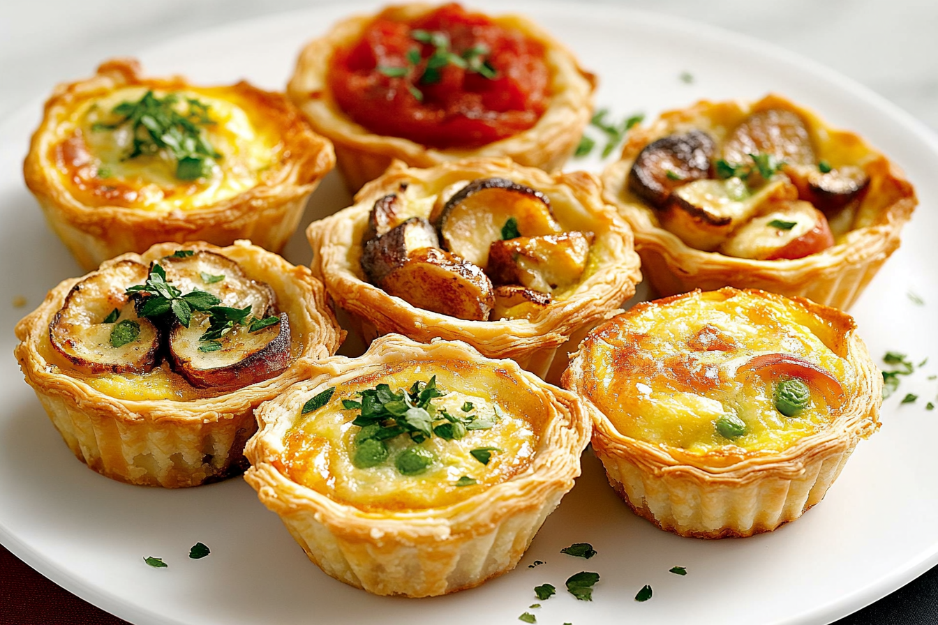 Mini quiche w trzech smakach