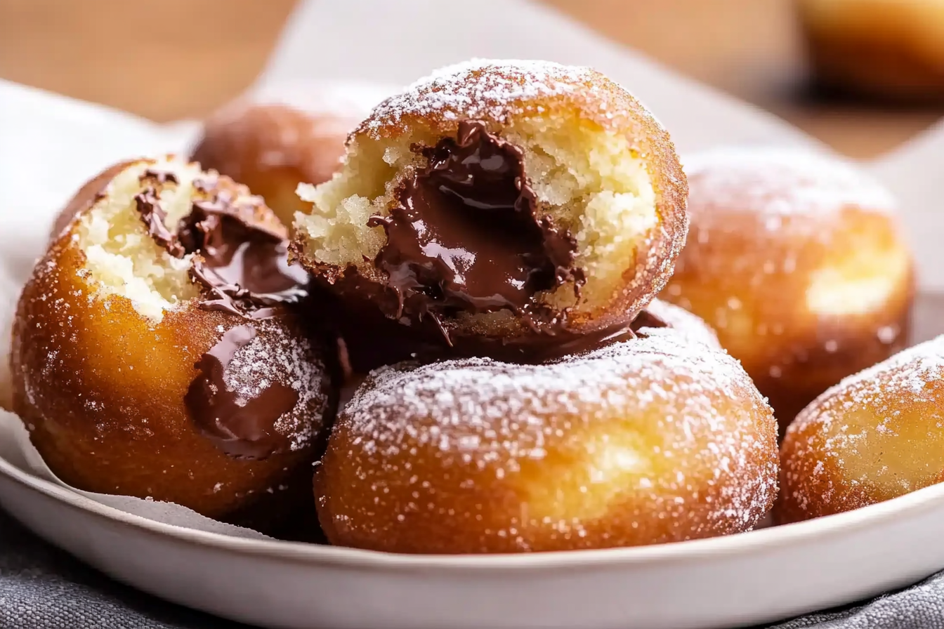 Pączki czekoladowe z nadzieniem