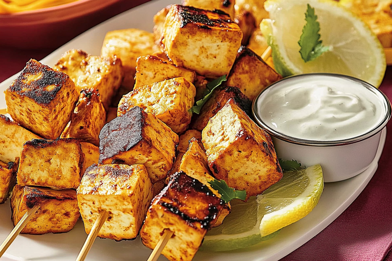 Szaszłyki tofu w stylu tandoori