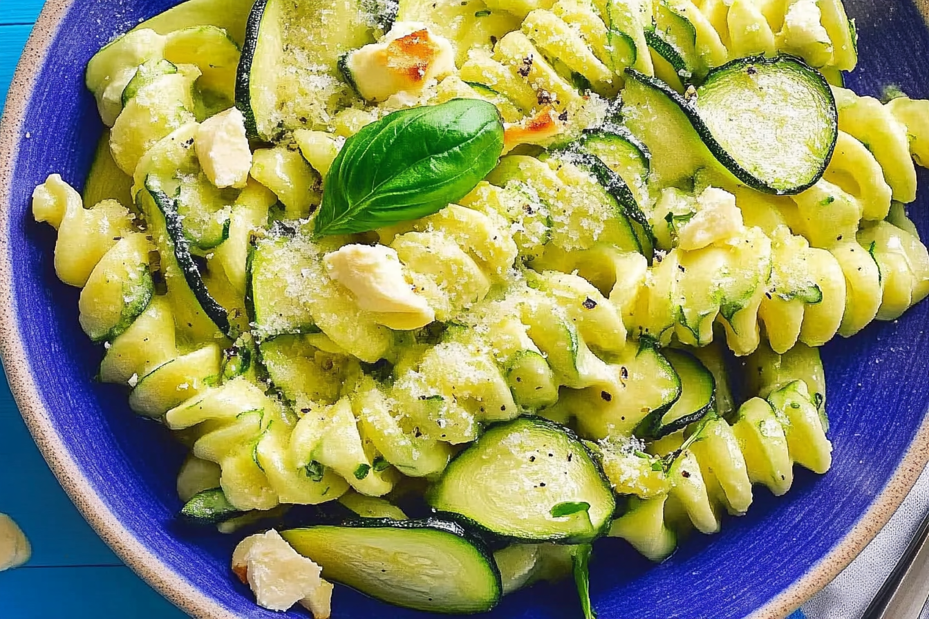 Torsades à la crème de courgette