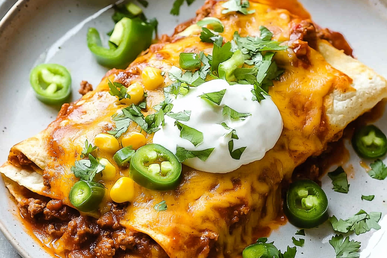 Enchiladas z mielonej wołowiny