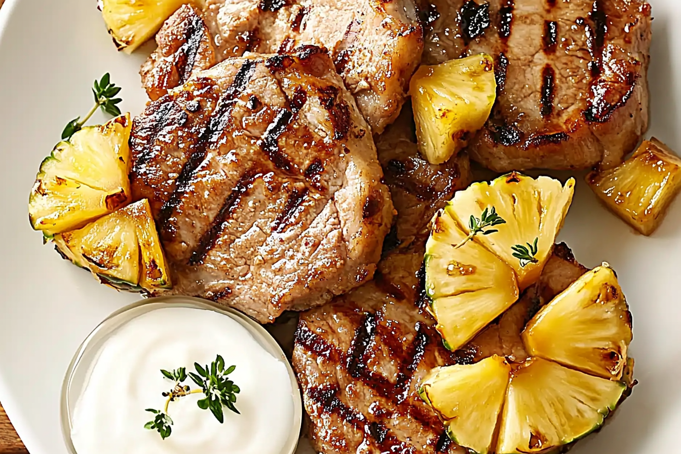 Grillowane wieprzowina z ananasem