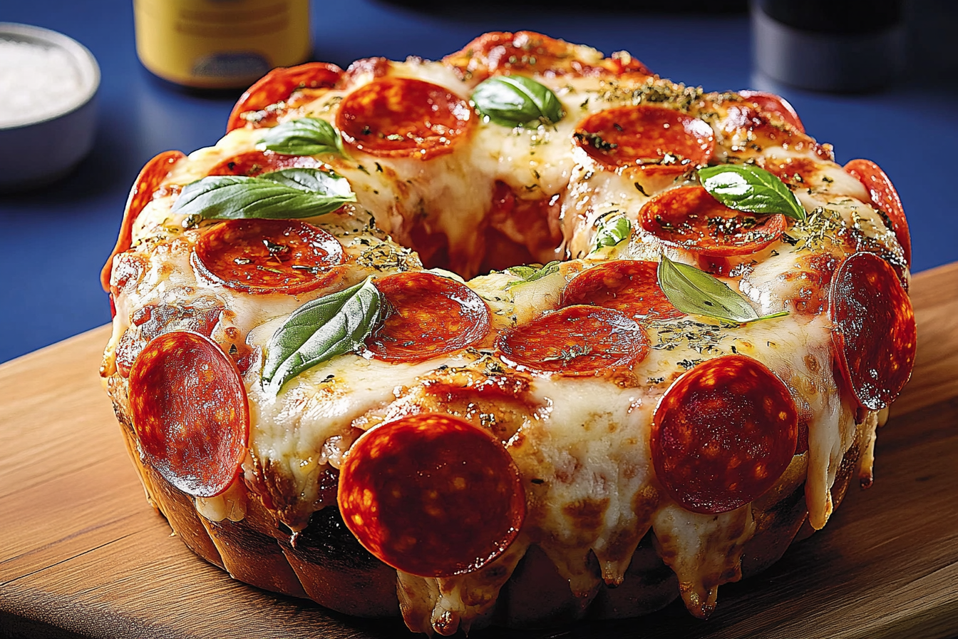 Korona pizzy z pepperoni