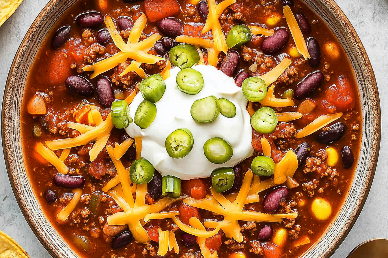 Łatwe chili z fasolą