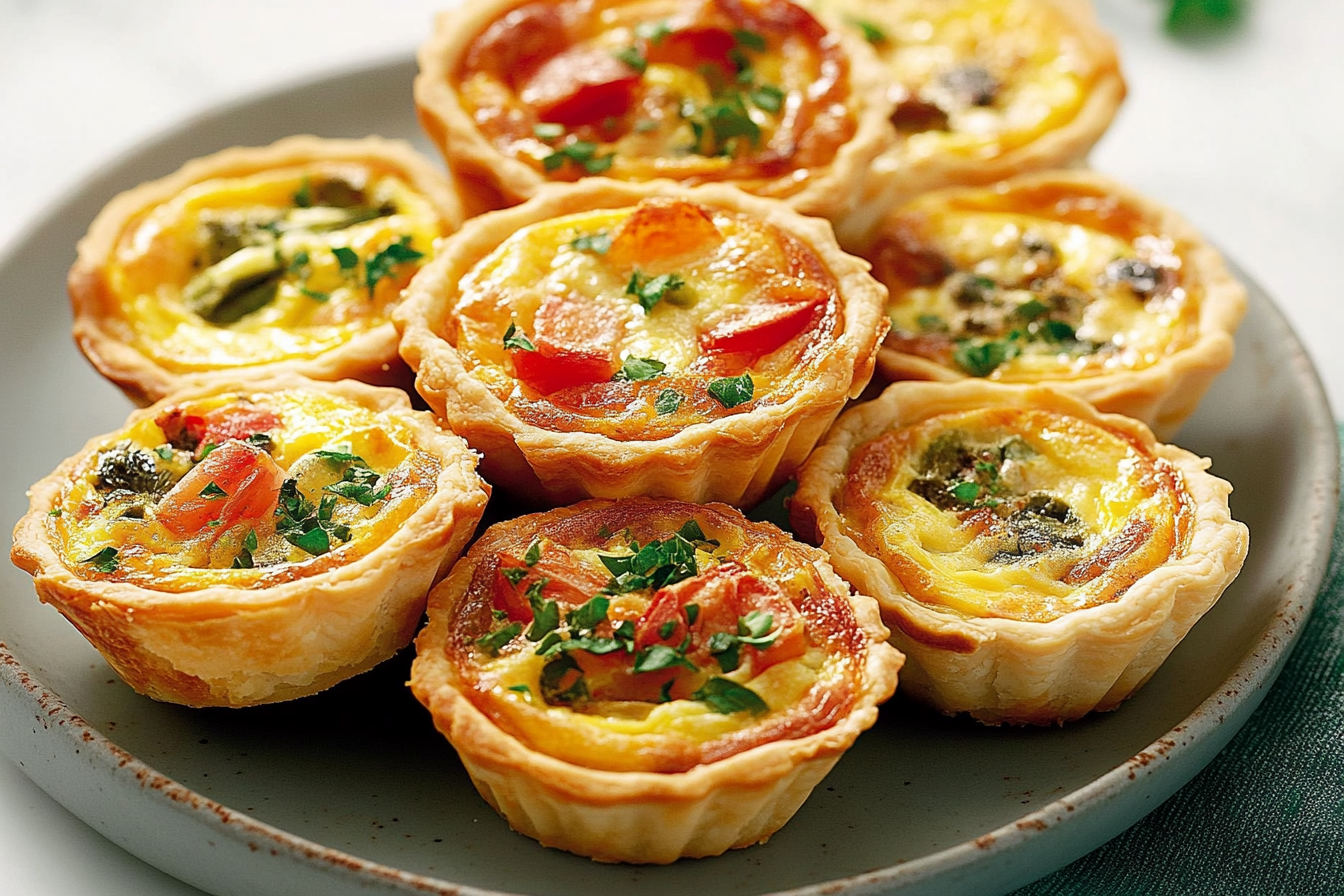 Mini quiche w trzech smakach