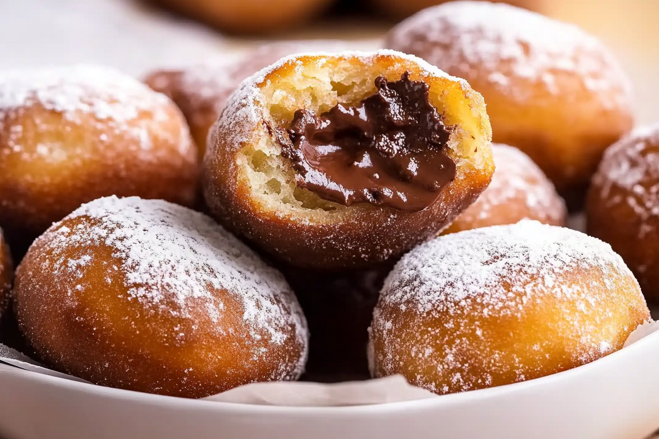 Pączki czekoladowe z nadzieniem