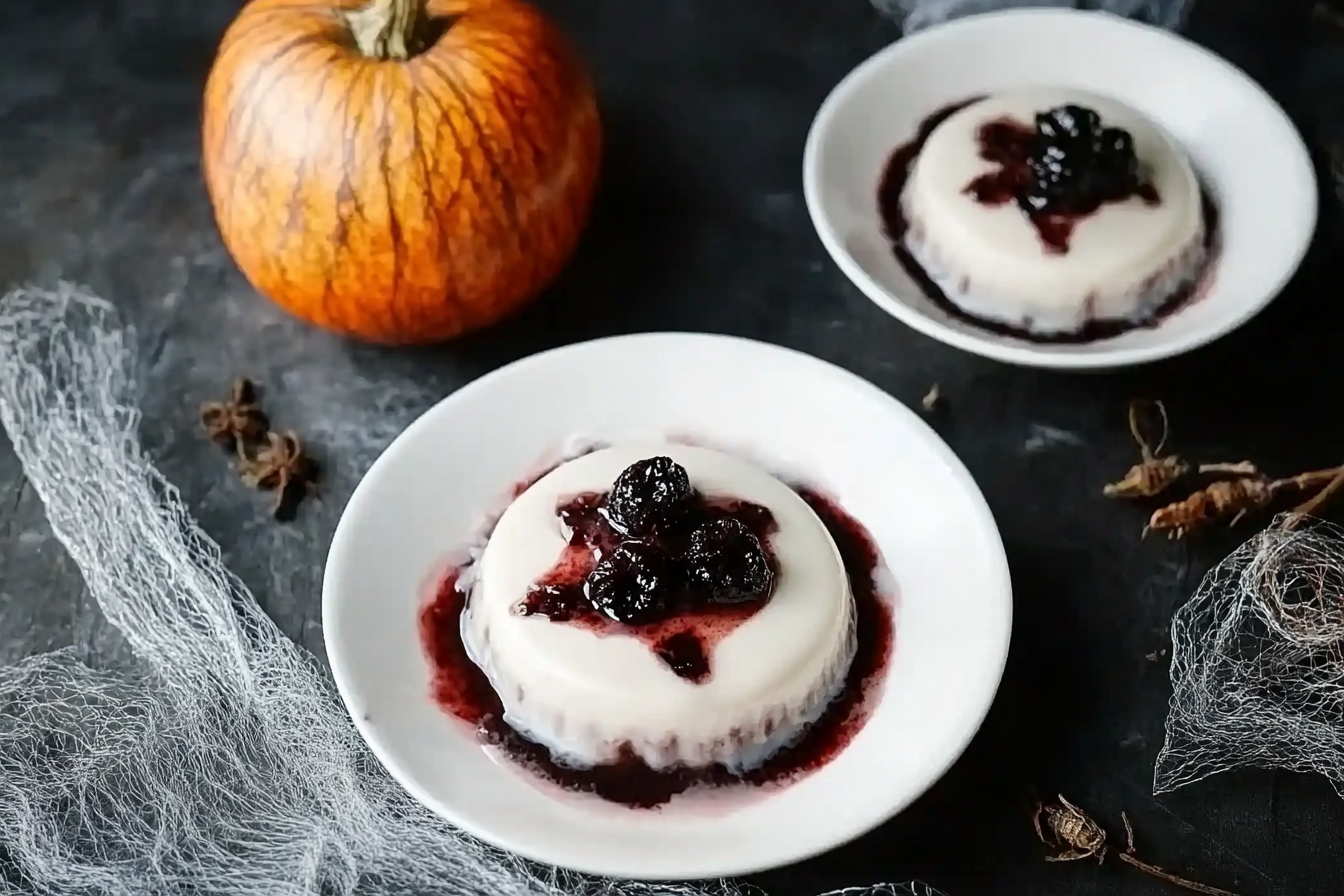 Panna cotta z suszonymi śliwkami