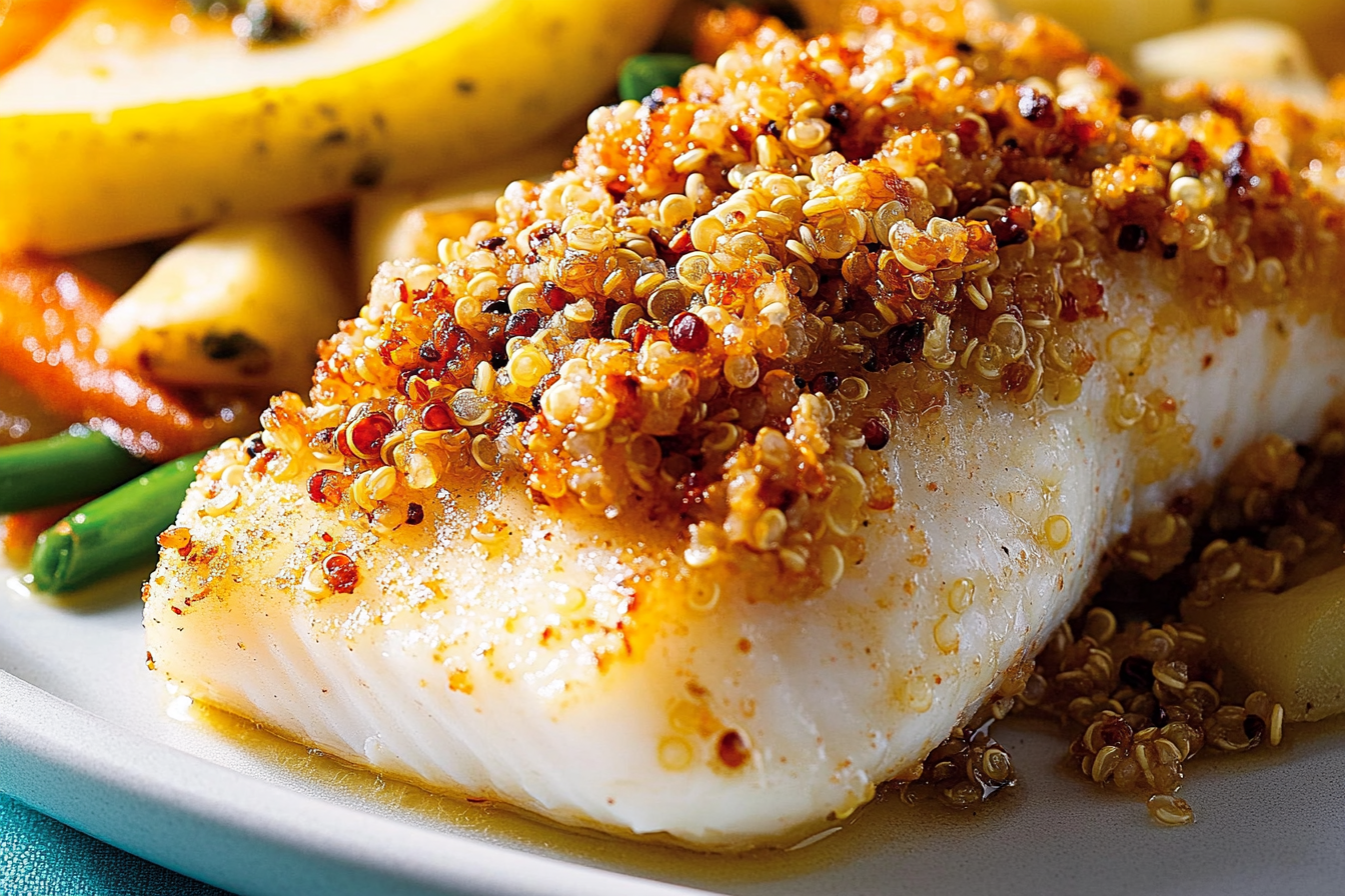 Ryba w panierce z quinoa