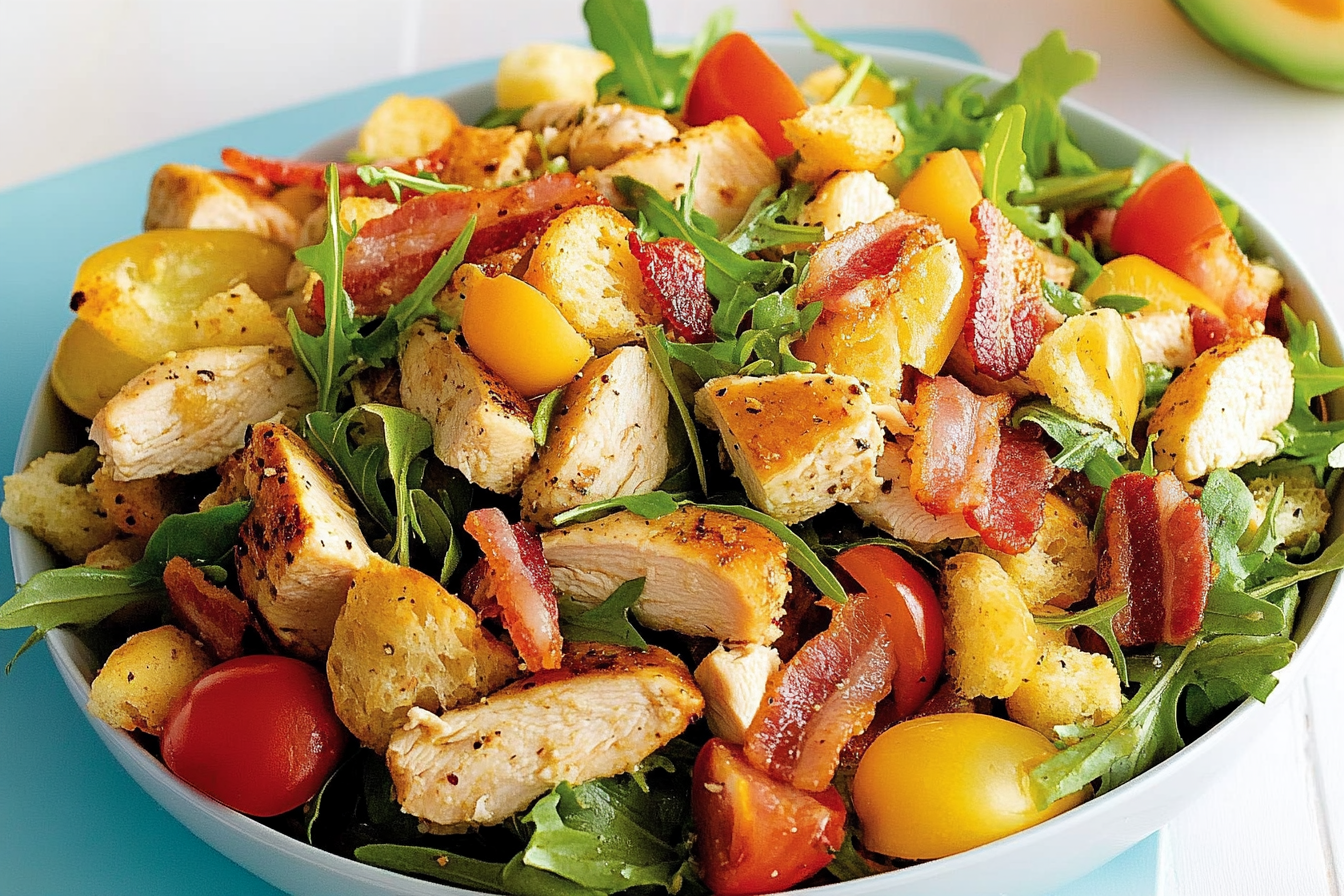 Sałatka Panzanella z kurczakiem