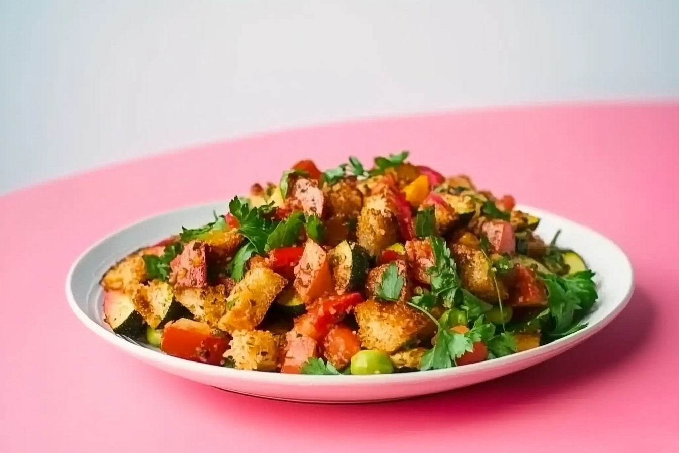 Sałatka Panzanella z warzywami