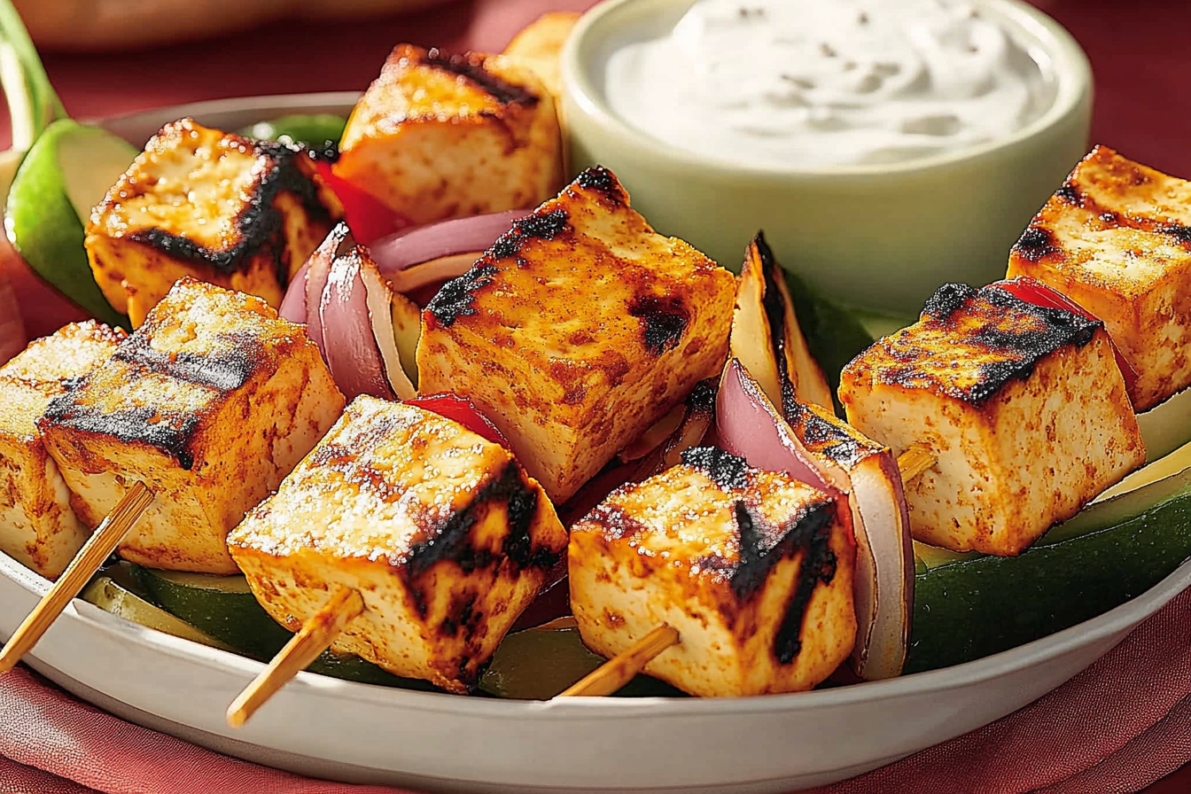 Szaszłyki tofu w stylu tandoori
