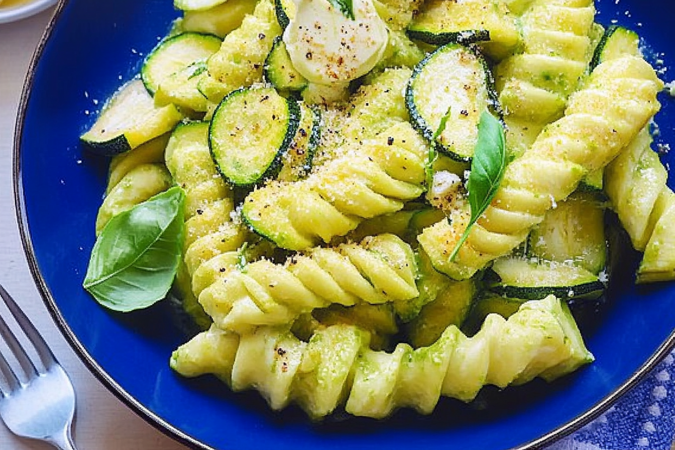 Torsades à la crème de courgette