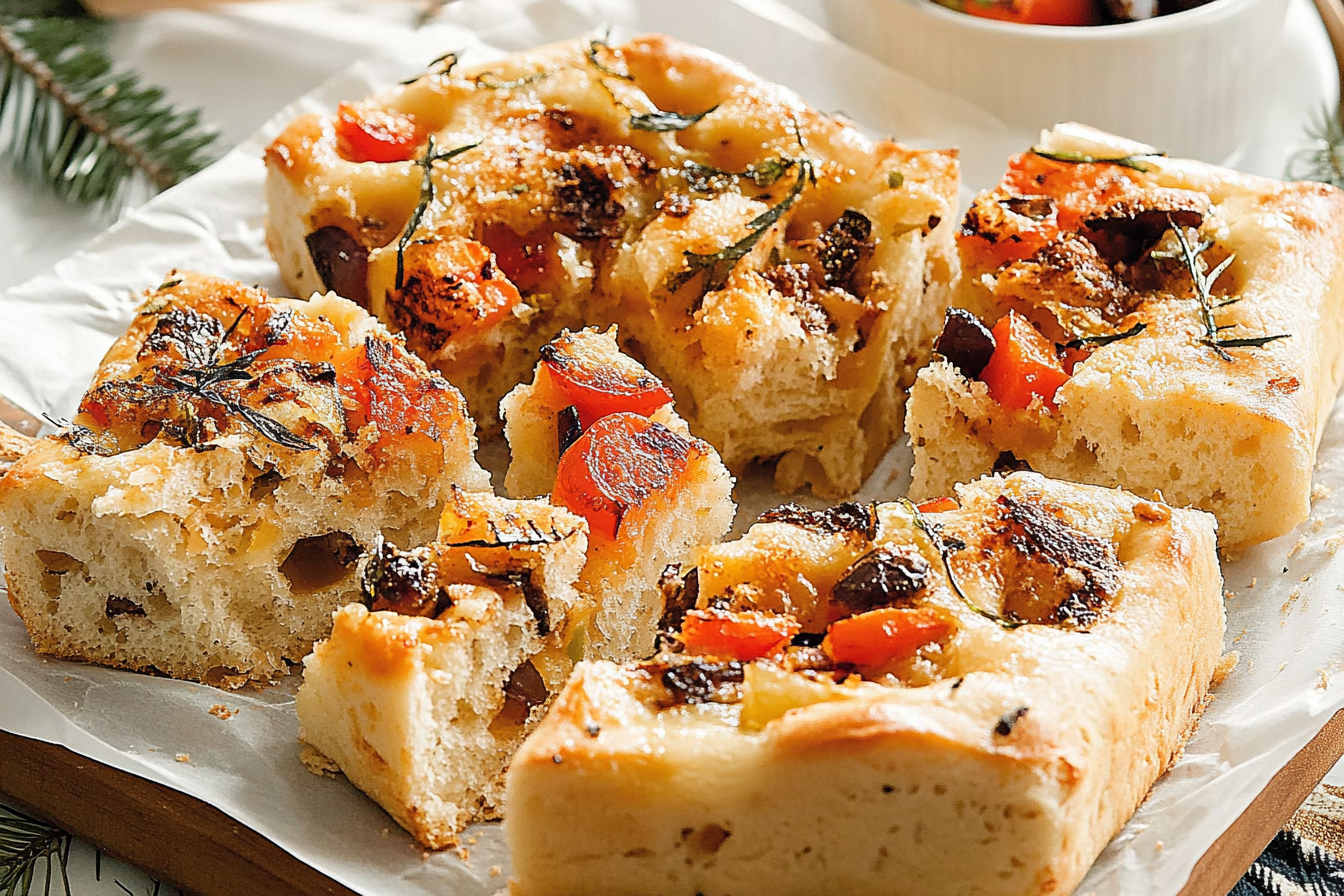 Focaccia z warzywami grillowanymi