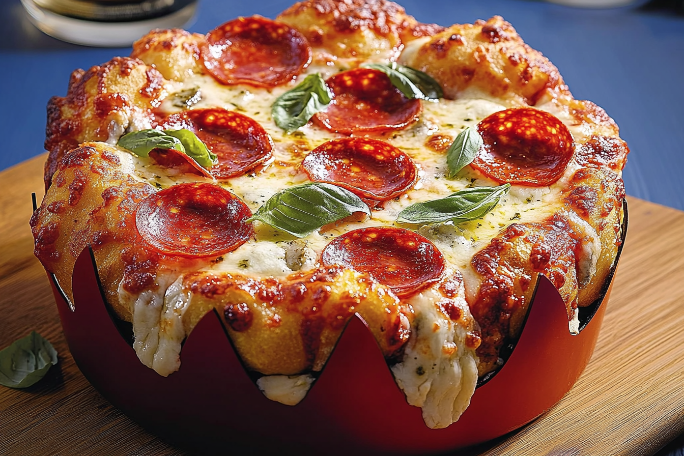 Korona pizzy z pepperoni
