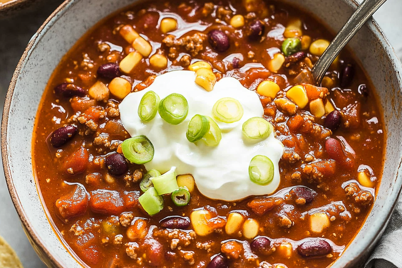 Łatwe chili z fasolą