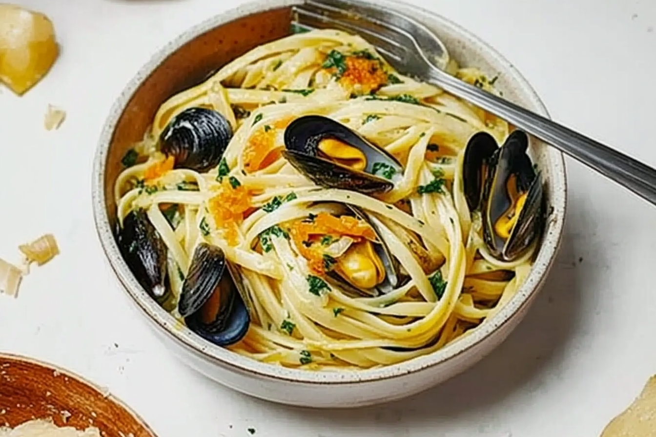 Linguine z małżami po włosku