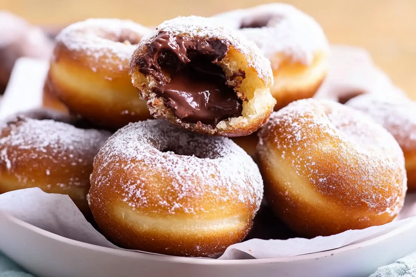 Pączki czekoladowe z nadzieniem