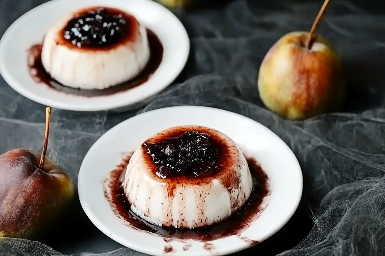 Panna cotta z suszonymi śliwkami